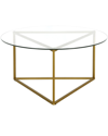 Abraham + Ivy Jenson 35in Round Coffee Table With Glass Top