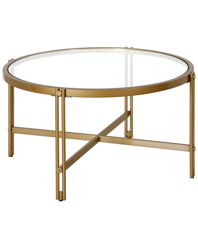 Abraham + Ivy Inez 32in Round Coffee Table In Gold