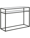 Abraham + Ivy Addison 42in Rectangular Console Table With Glass Shelf