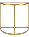Abraham + Ivy Verlaine 32 Wide Demilune Console Table In Gold