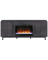 Abraham + Ivy Julian Rectangular Tv Stand With 26in Crystal Fireplace For Tvs  Up To 75in