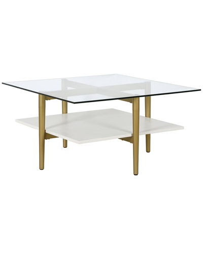 Abraham + Ivy Otto 32in Square Coffee Table With Shelf