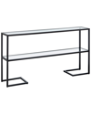 Abraham + Ivy Errol 55in Rectangular Console Table With Glass Top