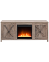 Abraham + Ivy Granger Rectangular Tv Stand With Crystal Fireplace For Tvs Up  To 65in