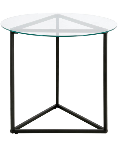 ABRAHAM + IVY ABRAHAM + IVY JENSON 24IN ROUND SIDE TABLE WITH GLASS TOP