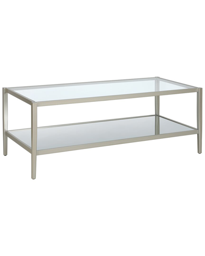 Abraham + Ivy Hera 45in Rectangular Coffee Table With Mirror Shelf