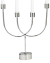 Peyton Lane Silver Stainless Steel Overlapping U-shaped Candelabra In Silver