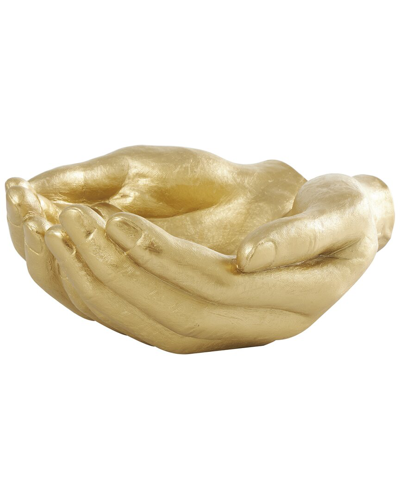 Peyton Lane Hands Gold Polystone Open Sculpture