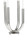 PEYTON LANE PEYTON LANE SILVER STAINLESS STEEL ABSTRACT U-SHAPED CANDELABRA