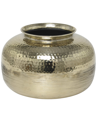 Peyton Lane Gold Aluminum Brushed Vase