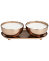 Peyton Lane Set Of 2 White Wax Tropical Breeze Scented 12oz 2-wick Candle In White