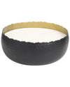 Peyton Lane White Wax Campfire Scented Wide Hammered 90oz 4-wick Candle In White