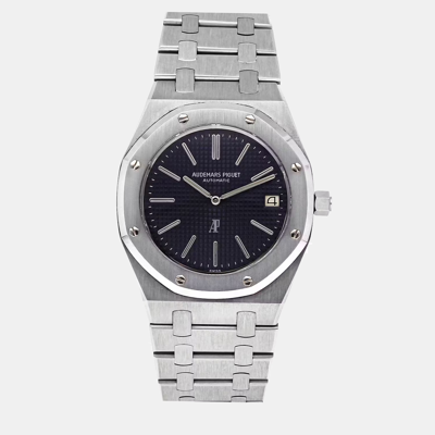 Pre-owned Audemars Piguet Blue Stainless Steel Royal Oak 5402st Automatic Men's Wristwatch 39 Mm
