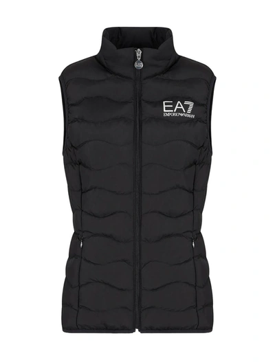 Ea7 Logo-print Gilet In Black