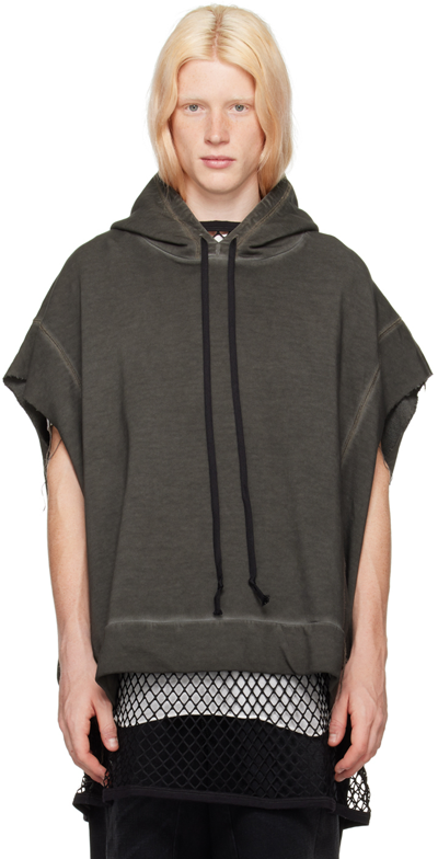 Nicolas Andreas Taralis Grey Raw Edge Hoodie In 2 Grey