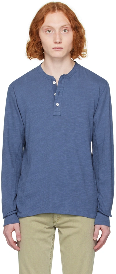 Rag & Bone Blue Classic Flame Henley