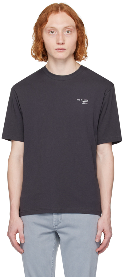 Rag & Bone 425 Logo-print Cotton-jersey T-shirt In Gray