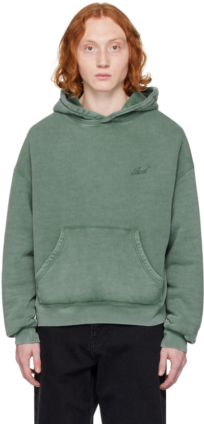 Axel Arigato Green Relay Hoodie In Washed Green