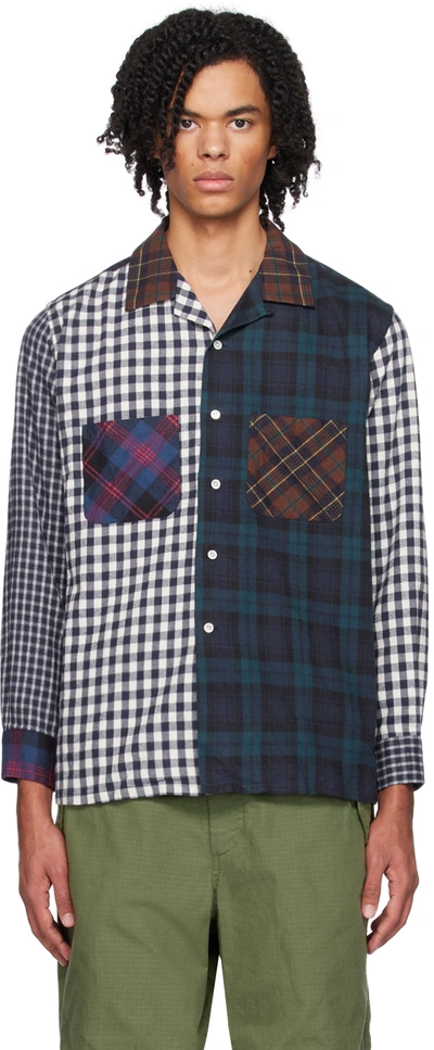 Beams Multicolor Paneled Shirt In Panel90