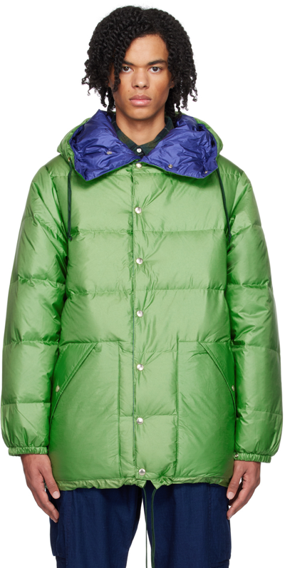 Beams Green Expedition Down Jacket In Kale * Eggplant63