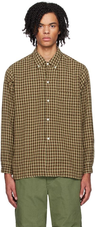 Beams Brown Check Shirt In Brown28