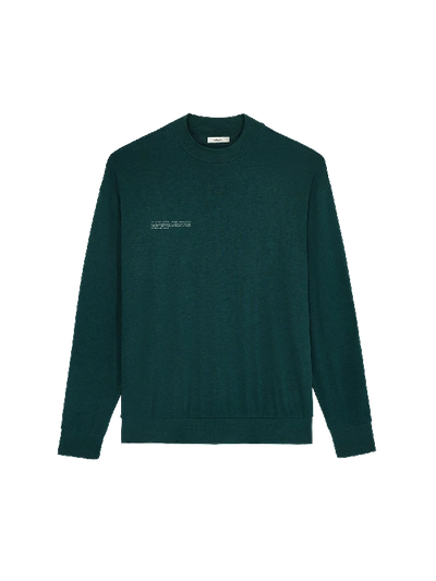 Pangaia Men's Seaweed Lyocell Fine Knit Top — Foliage Green