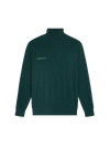 Shop Pangaia Women's Seaweed Lyocell Fine Knit Turtleneck Top — Foliage Green