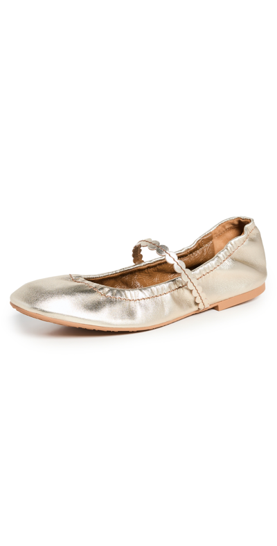See By Chloé Women's Kaddy Metallic Leather Ballet Flats In Light Gold