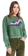 Sundry Alpine Crop Sweatshirt In Mineral Jade