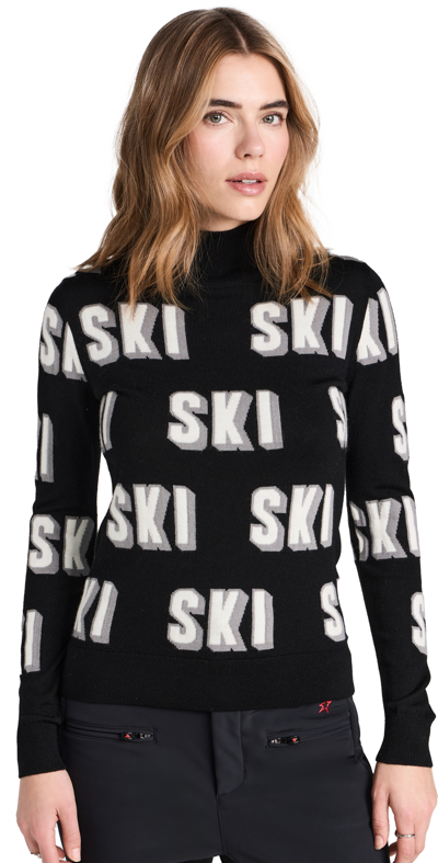 Perfect Moment 3d Ski Sweater In Black