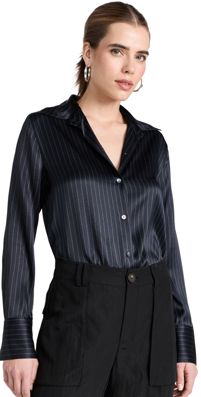 Vince Pinstripe Slim Shirt In Multi