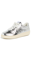 Rag & Bone Retro Metallic Low-top Sneakers In Silver