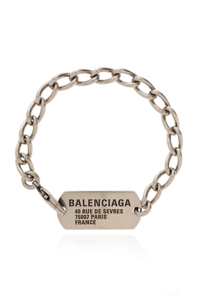 Balenciaga Id Tag Chain Bracelet In New