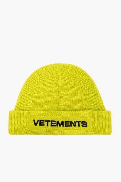 Vetements Neon Beanie With Logo In New