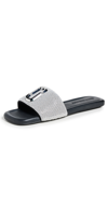Marc Jacobs The J Marc Rhinestone Sandals Black/crystal In Black/crystal