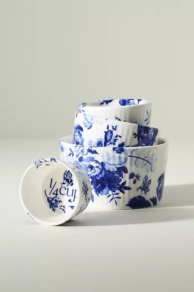 Anthropologie Abi Floral Ceramic Measuring Cups