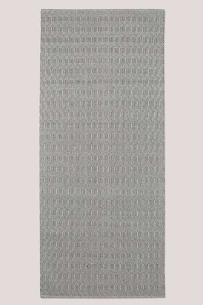 Anthropologie Belyn Hand-woven Geometric Rug In Gray