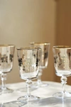 ANTHROPOLOGIE BISTRO TILE WINE GLASSES, SET OF 4