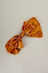 Anthropologie Silky Bow Barrette Hair Clip In Brown