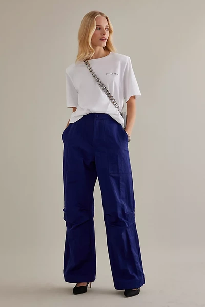 Stella Nova Quinn Wide-leg Utility Trousers In Blue