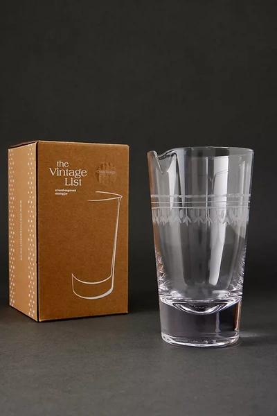 The Vintage List Glass Carafe In Transparent