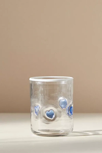 Anthropologie Valentina Heart Juice Tumbler Glass In Transparent