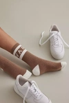 Varley Spencer Logo Rib Socks In Brown