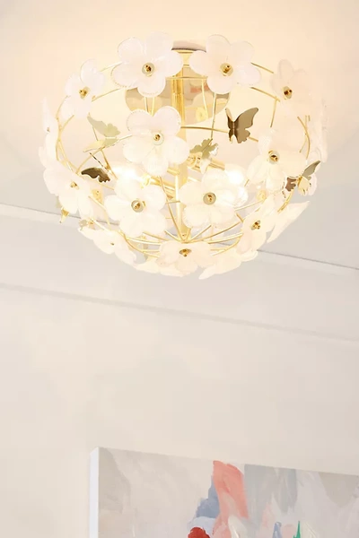 Anthropologie Abella Flush Mount In Neutral