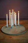 Terrain Aged Iron Cluster Taper Holder Dish In White