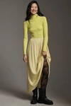 Anthropologie By  High-neck Mockable Maxi Jumper Dress In Green