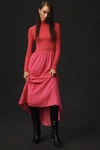 Anthropologie By  High-neck Mockable Maxi Jumper Dress In Pink