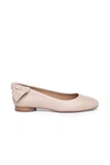 Bernardo Eloise Leather Bow Ballet Flats In White