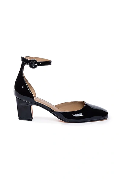 Bernardo Remy Patent Ankle-strap Pumps In Black