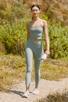 Beyond Yoga At Your Leisure High-waisted Midi Leggings In Green